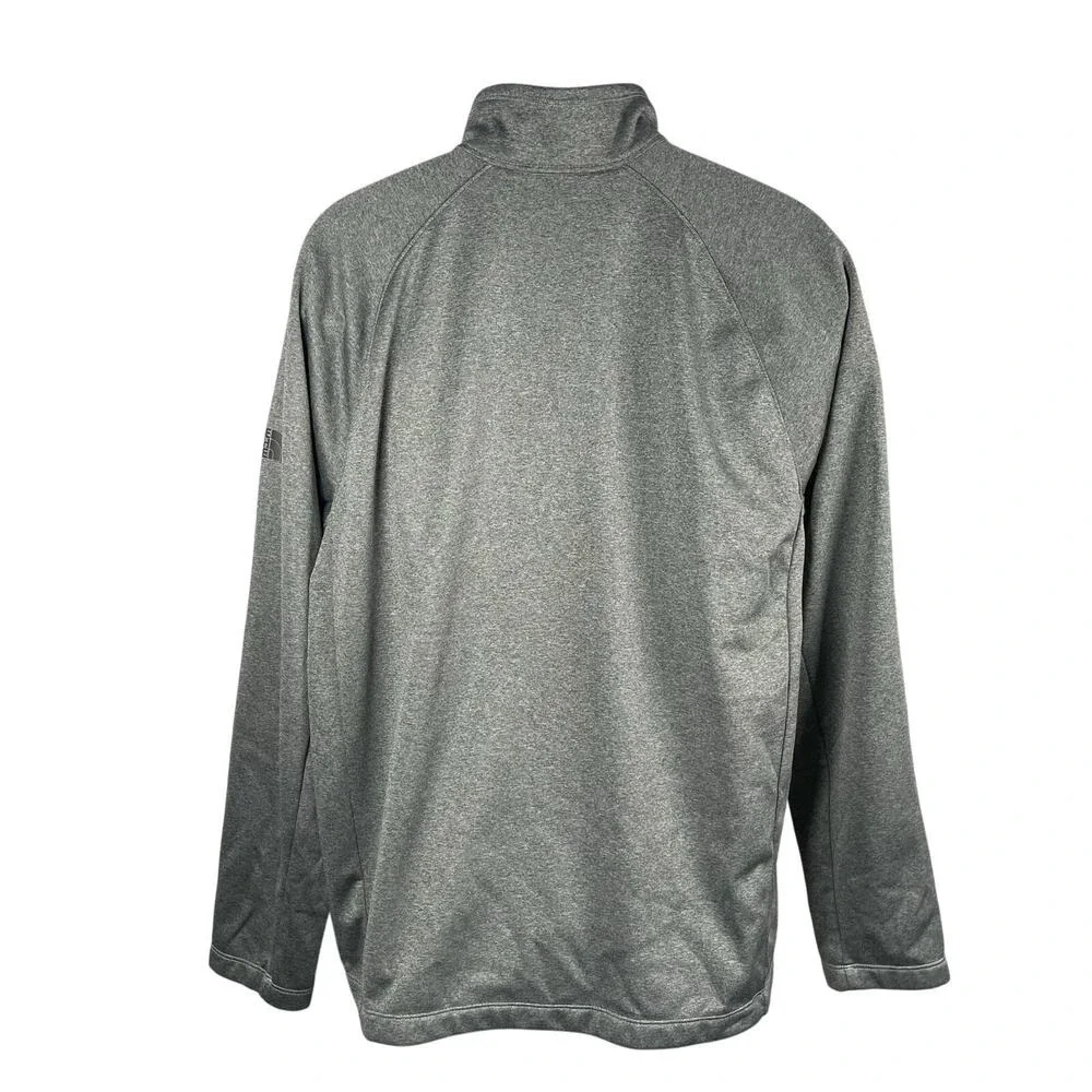 The North Face Jacket Mens XL Heather Gray Canyon Flats Smooth Face Fleece‎ Logo